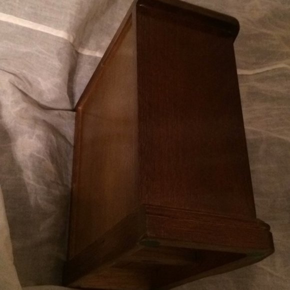 Wooden Glass Jewelry Box Heart ❤️ Floral Design - Picture 8 of 9